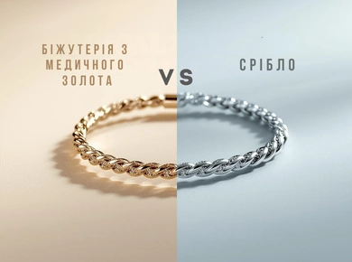 Біжутерія з медичного золота vs срібло: плюси та мінуси фото №1