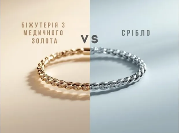 Біжутерія з медичного золота vs срібло: плюси та мінуси фото №1
