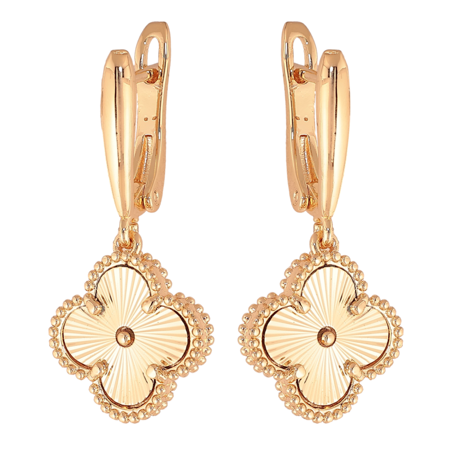 Сережки Нержавіюча сталь англійський замок "Конюшина" фото №1 Сережки Нержавіюча сталь англійський замок "Конюшина" фото №1