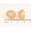 Серьги Xuping M&L цвет 18K английский замок "Узор с кристаллами" фото №2
