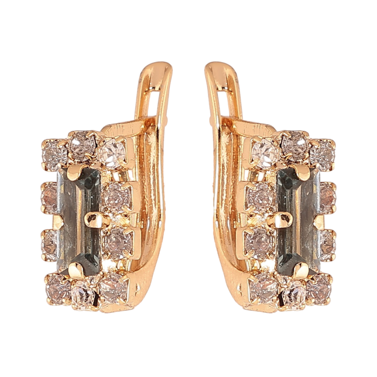 Серьги Xuping M&L цвет 18K английский замок "Инкрустация кристаллами" фото №3