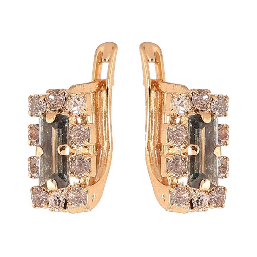 Серьги Xuping M&L цвет 18K английский замок "Инкрустация кристаллами" фото №1 Серьги Xuping M&L цвет 18K английский замок "Инкрустация кристаллами" фото №1