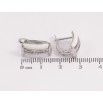 Серьги Xuping TTM Stainless Steel цвет Родий английский замок "Дорожки кристаллов с вставками белая керамика" фото №3