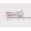 Серьги Xuping TTM Stainless Steel цвет Родий английский замок "Дорожки кристаллов с вставками розовая керамика" фото №2