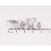Серьги Xuping TTM Stainless Steel цвет Родий английский замок "Узор с белой керамикой и кристаллами" Есть царапины на одной серьге! фото №3