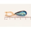 Сережки Xuping колір 18K з кристалами Swarovski англійський замок "Підвіски з кристалами Metallic Blue" фото №2