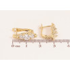 Серьги Xuping цвет Позолота 14K английский замок "Узор с кристаллами" фото №2