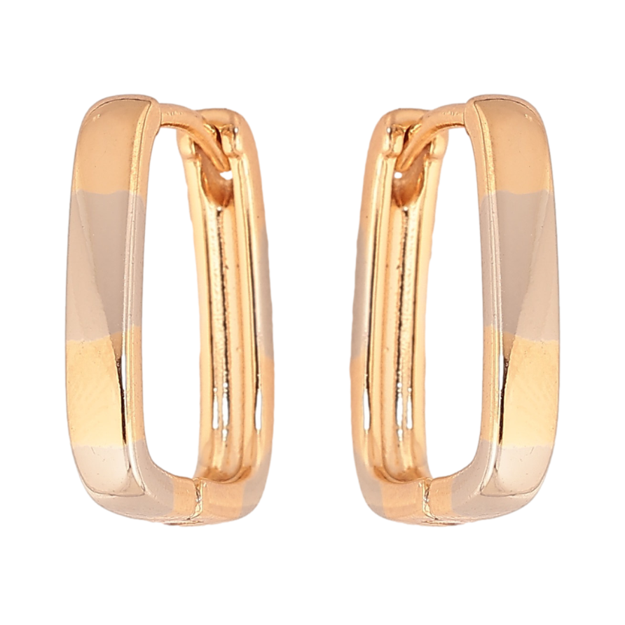 Сережки Xuping колір Позолота 18K + Родій колечка "Фігурні" фото №1