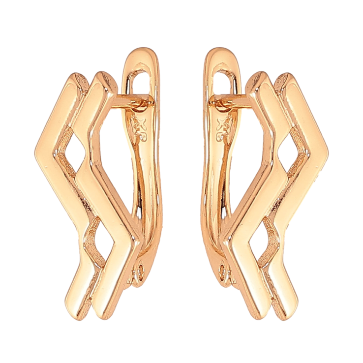 Серьги Xuping цвет Позолота 18К английский замок "Декоративный узор" фото №9 Серьги Xuping цвет Позолота 18К английский замок "Декоративный узор" фото №9