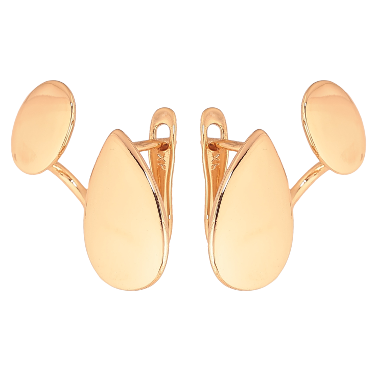 Серьги Xuping цвет Позолота 18К английский замок "Декоративные" фото №8
