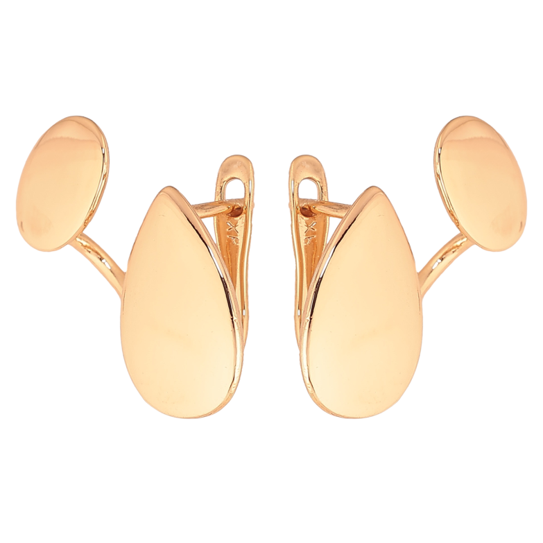 Серьги Xuping цвет Позолота 18К английский замок "Декоративные" фото №2