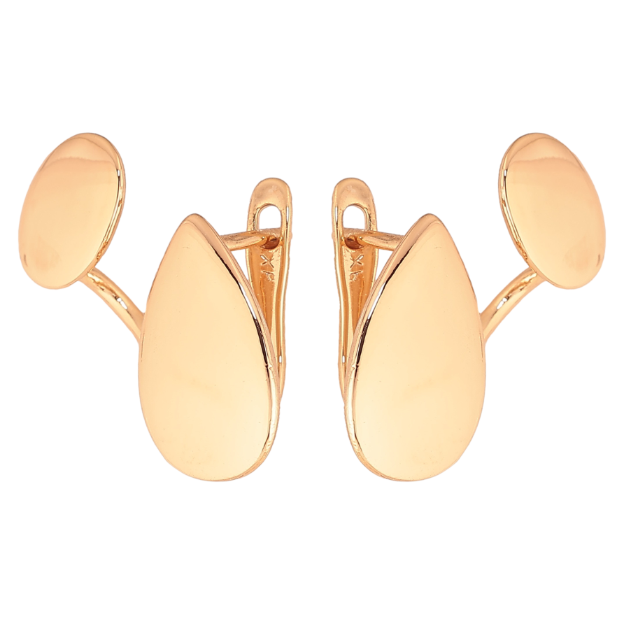 Серьги Xuping цвет Позолота 18К английский замок "Декоративные" фото №1