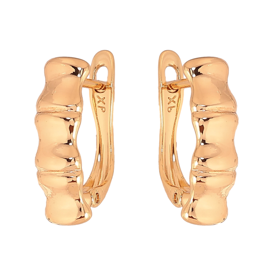 Сережки Xuping колір Позолота 18К англійський замок "Декоративний візерунок" фото №1