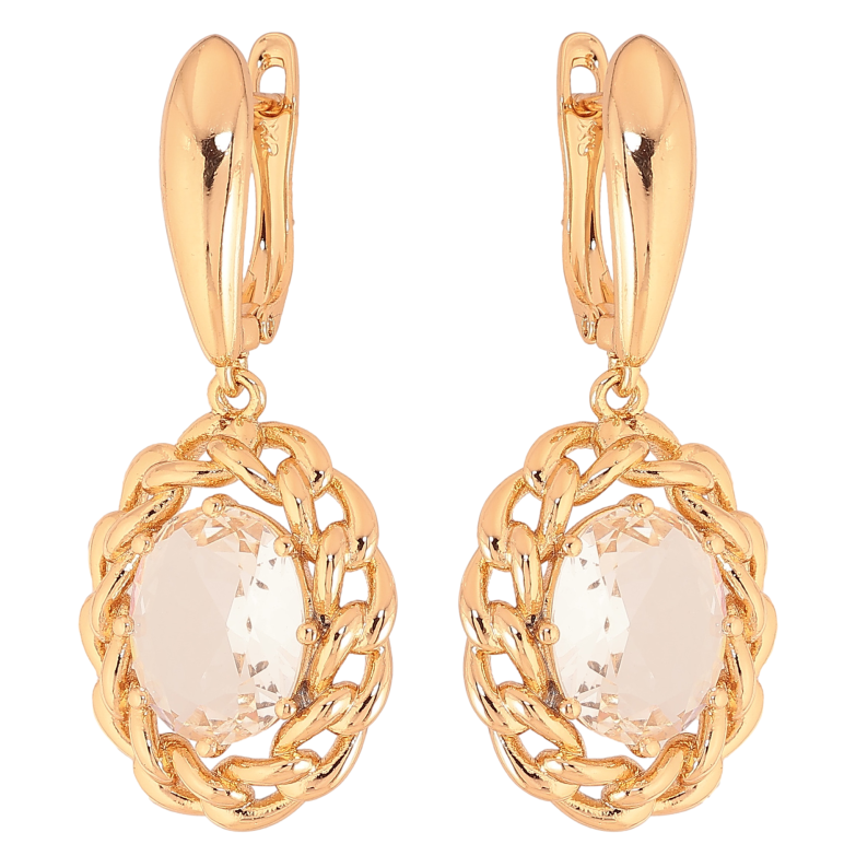 Серьги Xuping цвет Позолота 18К английский замок "Подвески с кристаллами" фото №1 Серьги Xuping цвет Позолота 18К английский замок "Подвески с кристаллами" фото №1