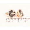 Серьги Xuping цвет Позолота 18K английский замок "Круги из черной керамики и кристаллов" фото №2 Серьги Xuping цвет Позолота 18K английский замок "Круги из черной керамики и кристаллов" фото №2