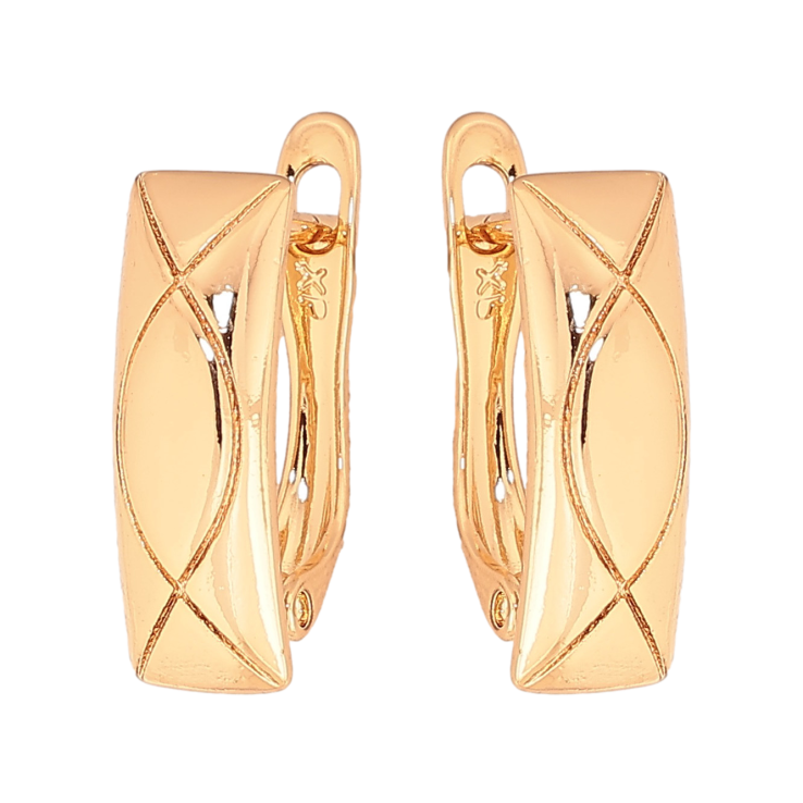 Серьги Xuping цвет Позолота 18K английский замок "Декоративный узор" фото №2 Серьги Xuping цвет Позолота 18K английский замок "Декоративный узор" фото №2