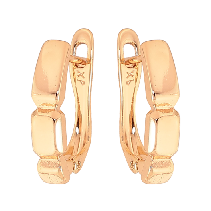 Сережки Xuping колір Позолота 18К англійський замок "Декоративний візерунок" фото №5