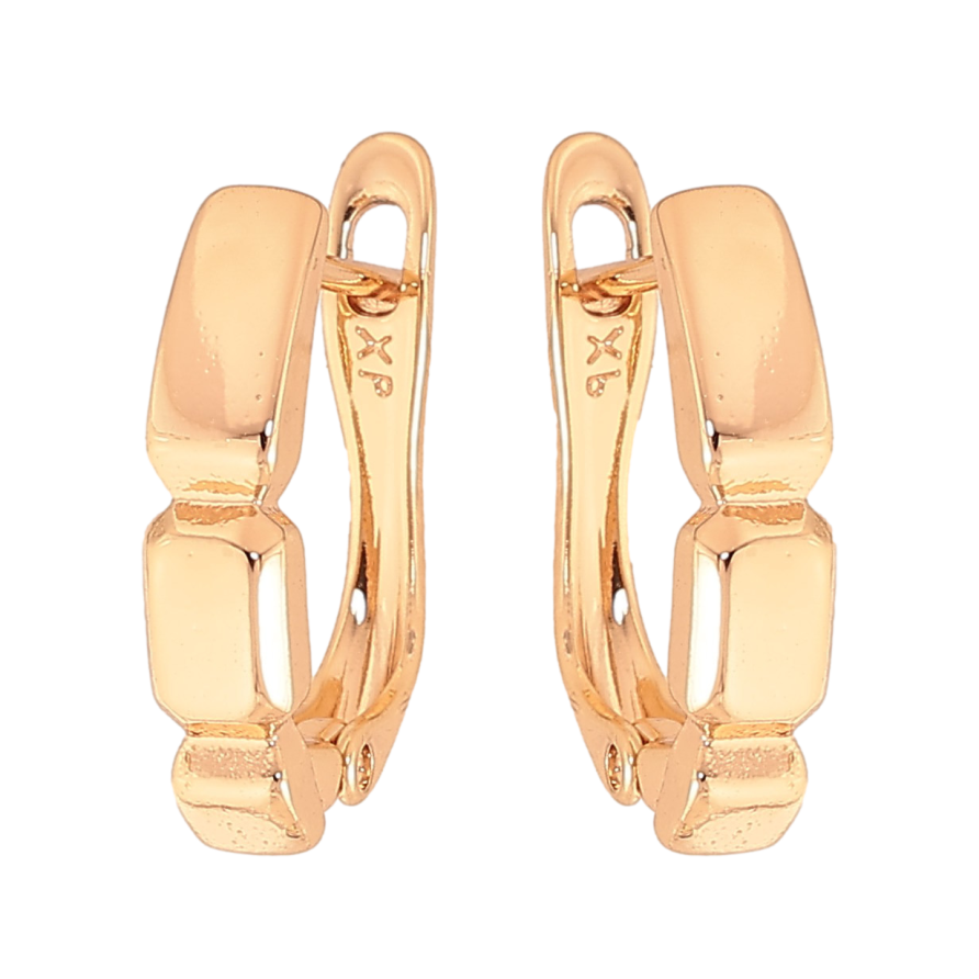 Сережки Xuping колір Позолота 18К англійський замок "Декоративний візерунок" фото №1