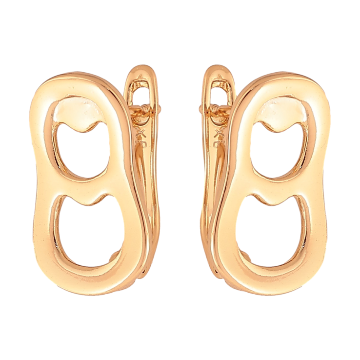 Сережки Xuping колір Позолота 18К англійський замок "Ключ-відкривачка" фото №14