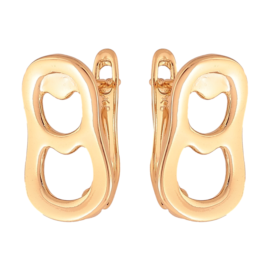 Серьги Xuping цвет Позолота 18К английский замок "Ключ-открывашка" фото №1