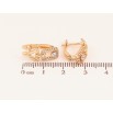 Серьги Xuping цвет Позолота 18K английский замок "Узор с кристаллами" фото №2 Серьги Xuping цвет Позолота 18K английский замок "Узор с кристаллами" фото №2
