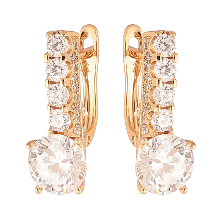 Серьги Xuping цвет Позолота 18K английский замок "Кристальные дорожки с кристаллами" фото №25 Серьги Xuping цвет Позолота 18K английский замок "Кристальные дорожки с кристаллами" фото №25