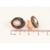 Серьги Xuping цвет Позолота 18K английский замок "Овалы из черной керамики с кристаллами" фото №2