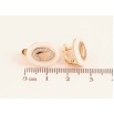Серьги Xuping цвет Позолота 18K английский замок "Овалы из белой керамики с кристаллом" фото №2