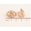 Серьги Xuping цвет Позолота 18K английский замок "Узор с кристаллами" фото №2 Серьги Xuping цвет Позолота 18K английский замок "Узор с кристаллами" фото №2