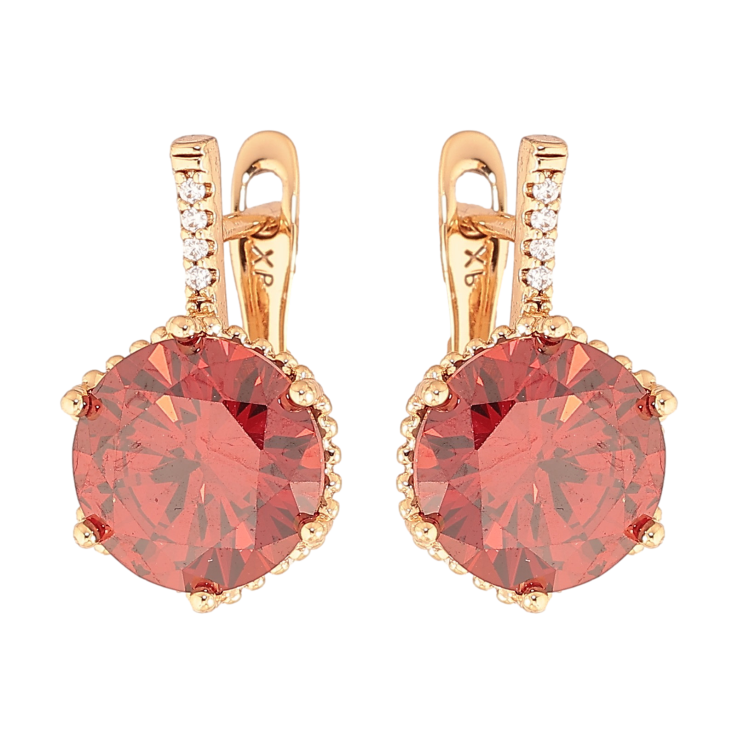 Серьги Xuping цвет Позолота 18K английский замок "Красные кристаллы" фото №14 Серьги Xuping цвет Позолота 18K английский замок "Красные кристаллы" фото №14