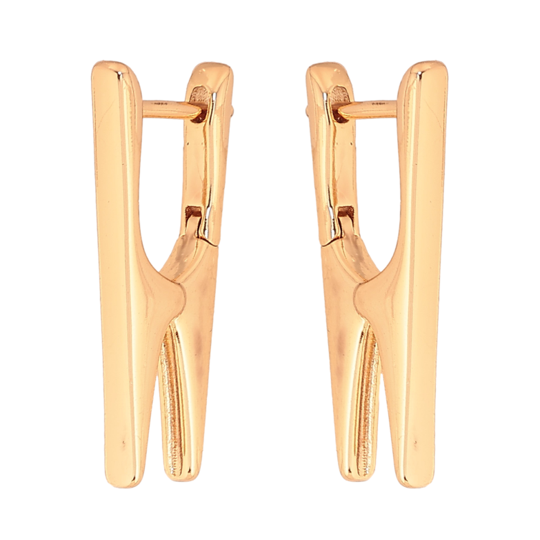 Сережки Xuping колір Позолота 18К англійський замок "Прищіпки" фото №1 Сережки Xuping колір Позолота 18К англійський замок "Прищіпки" фото №1