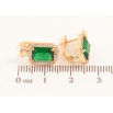 Серьги Xuping цвет Позолота 18K английский замок "Зеленые кристаллы в обрамлении" фото №2 Серьги Xuping цвет Позолота 18K английский замок "Зеленые кристаллы в обрамлении" фото №2