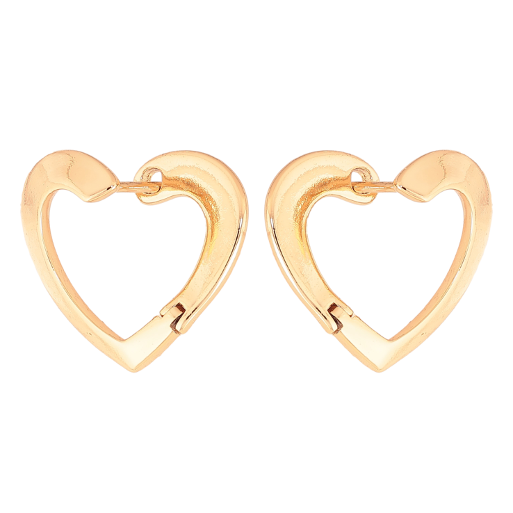 Сережки Xuping колір Позолота 18К англійський замок "Декоративні серця" фото №7