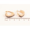 Серьги Xuping цвет Позолота 18K английский замок "Узор из черной керамики с кристаллом" фото №2