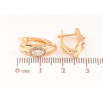 Серьги Xuping цвет Позолота 18K английский замок "Узор с  кристаллами" фото №2