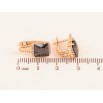 Сережки Xuping колір Позолота 18K англійський замок "Візерунок з чорними кристалами" фото №2 Сережки Xuping колір Позолота 18K англійський замок "Візерунок з чорними кристалами" фото №2