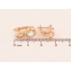 Серьги Xuping цвет Позолота 18K английский замок "Узор с радужными кристаллами" фото №2