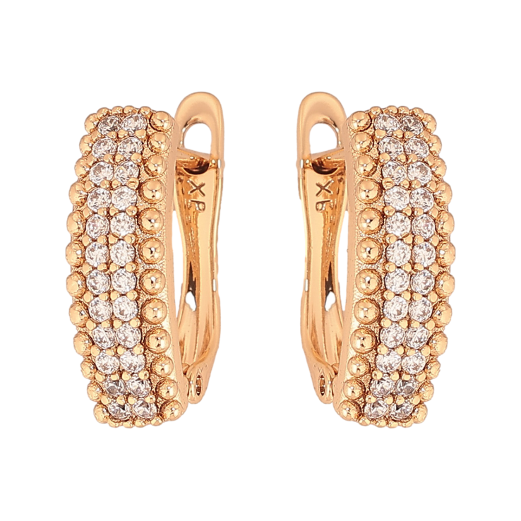 Серьги Xuping цвет Позолота 18К английский замок "Инкрустация кристаллами" фото №12 Серьги Xuping цвет Позолота 18К английский замок "Инкрустация кристаллами" фото №12