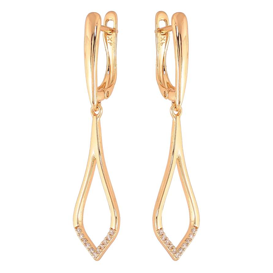 Серьги Xuping цвет Позолота 18К английский замок "Декоративные подвески" фото №1