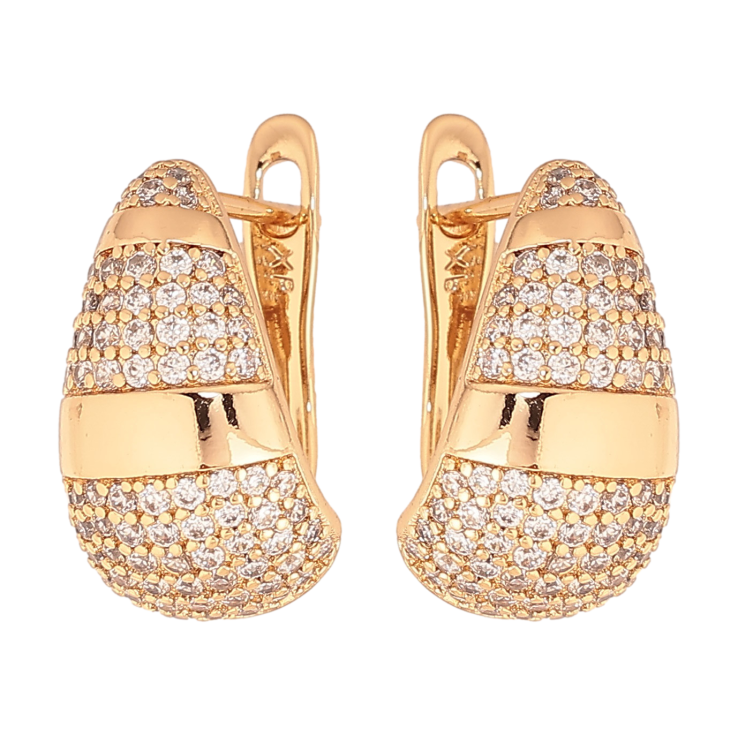 Сережки Xuping колір Позолота 18К англійський замок "Інкрустація кристалами" фото №12 Сережки Xuping колір Позолота 18К англійський замок "Інкрустація кристалами" фото №12