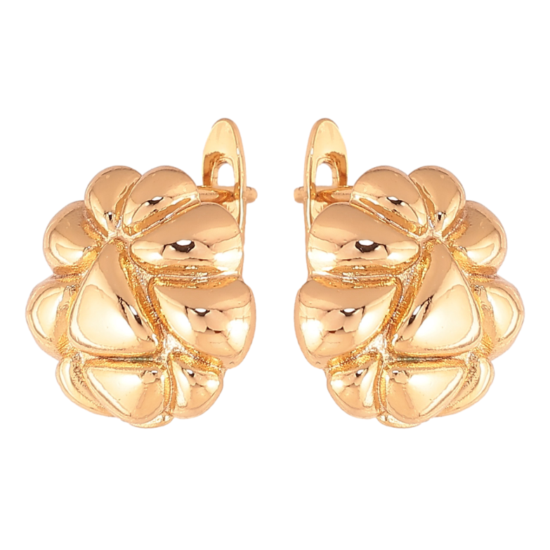 Сережки Xuping колір Позолота 18К англійський замок "Декоративний візерунок" фото №1