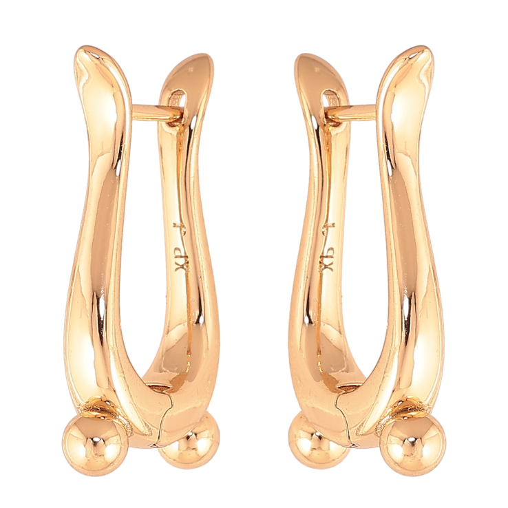 Серьги Xuping цвет Позолота 18К английский замок "Декоративный узор" фото №21