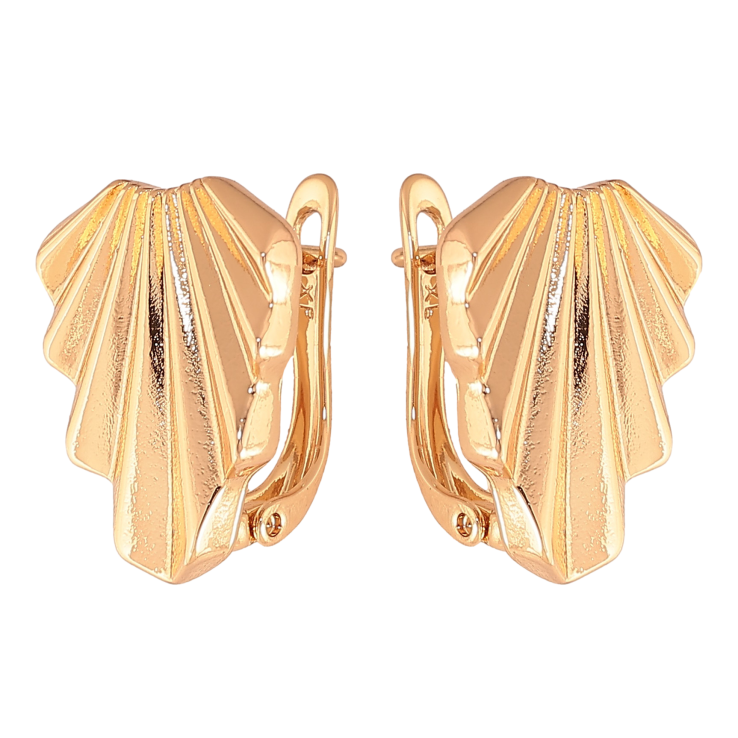 Серьги Xuping цвет Позолота 18К английский замок "Декоративный узор" фото №19