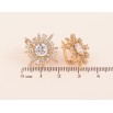 Сережки Xuping колір Позолота 18K англійський замок "Зірки з кристалами" фото №2