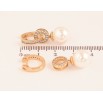 Серьги Xuping цвет Позолота 18K английский замок "Жемчужные подвески" 2 в 1 фото №2