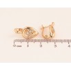 Серьги Xuping цвет Позолота 18K английский замок "Узор с кристаллами" фото №2