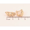 Серьги Xuping цвет Позолота 18K английский замок "Узор с кристаллами" фото №2
