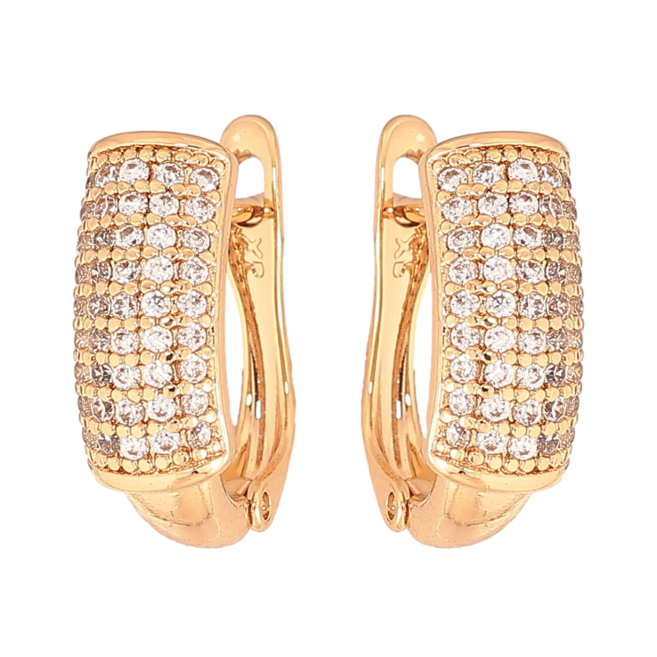 Сережки Xuping колір Позолота 18K англійський замок "Інкрустація кристалами" фото №7 Сережки Xuping колір Позолота 18K англійський замок "Інкрустація кристалами" фото №7