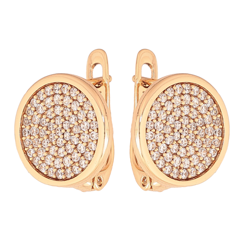 Сережки Xuping колір Позолота 18К англійський замок "Інкрустація кристалами" фото №1 Сережки Xuping колір Позолота 18К англійський замок "Інкрустація кристалами" фото №1