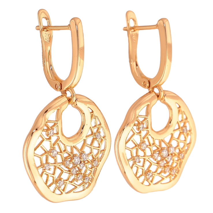 Серьги Xuping цвет Позолота 18K английский замок "Декоративные подвески" фото №5